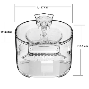 Fuente de Agua Inteligente y Ecológica de 2L para Perros y Gatos, Dispensador Automático con Filtro Transparente y Sensor de Carga - Product Image 3