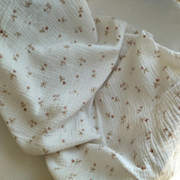 Couverture d'emmaillotage pour bébé en coton bio tissé, motif floral classique, 100% coton, écologique, 100x120cm, 0-3 ans, couverture de poussette et d'allaitement, toutes saisons