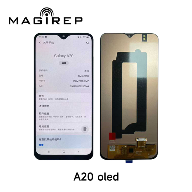 High Quality Factory Price for A20/A025U OLED Touch Digitizer LCD Replacement Screen with 1 Year Warranty