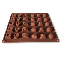 Verfijnde siliconen chocolade mal van voedingskwaliteit, diverse vormen (hart, vierkant, rond), DIY snoep- en gelei-vorm voor zelfgemaakte DIY bakwerk