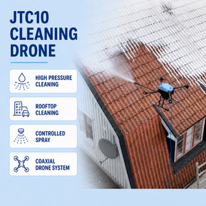 Dron de Limpieza Inteligente con Chorro de Agua a Alta Presión, Equipo para Limpieza de Superficies de Edificios Industriales - Product Image 1