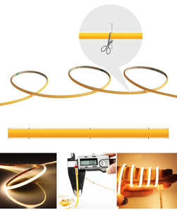 Tira de Luz LED COB de 3mm 4mm, 24v, 3000K 4000K 6000K, Retroiluminación de Techo para Armario, Alta Calidad, Control Inteligente, CE UL - Product Image 3