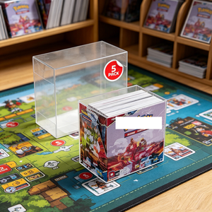 Wholesale Blocking Clear Handmade PET Customizable Trading Card Booster <b>Box</b> Display Protector for <b>Collection</b> - Product Image 5