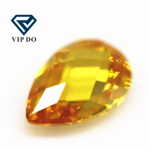 5A grado 3*5-10*14mm multi colore a forma di pera doppia scacchiera tagliata cubic zirconia pietre preziose sintetiche pera grid cut CZ stones - Product Image 1