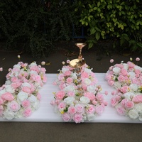 Kunstbloemenkrans, bloemstuk, bloemenring voor bruiloft, tafeldecoratie, feest, evenement, huisdecoratie