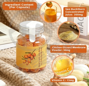 <span class=keywords><strong>Caramelos</strong></span> de Goma Efervescentes Sin Azúcar con Espino Amarillo y Mollete de Pollo, Sabor Afrutado, en Botella, para la Salud Digestiva - Product Image 6