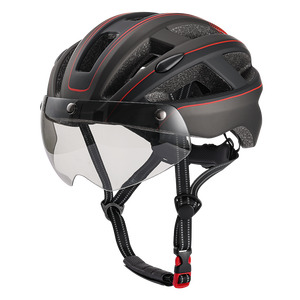 Casco <span class=keywords><strong>da</strong></span> <span class=keywords><strong>Bici</strong></span> per Adulti Ultra-Leggero Certificato CPSC e CE, 190g, 12 Prese d'Aria, Visiera Magnetica In-Mold in PC, Luce LED Posteriore, 4 Colori - Product Image 1