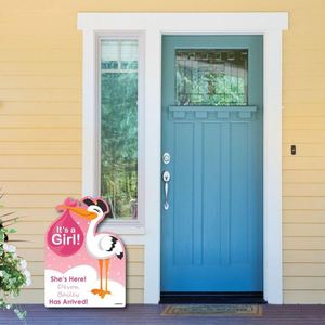 <b>Custom</b> Baby Announcement Yard Signs Waterproof UV Resistant Fade Proof with H-Stake for Outdoor Lawn Newborn Party Decor - Product Image 3