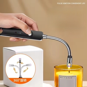 Bền Kim Loại Xây Dựng Có Thể Sạc Lại Điện Tử Nhẹ Hơn Ngoài Trời Cắm Trại BBQ <span class=keywords><strong>Windproof</strong></span> Flameless Hương Liệu Nến Nhẹ Hơn - Product Image 4