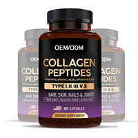 Collagène hydrolysé multi-peptides OEM types I, II, III, V et X - Complément vitaminique C et E - Soutien pour la peau, les cheveux, les ongles et les articulations