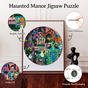 Puzzle 3D Animaux de Dessin Animé à Chercher et à Trouver pour Enfants de 8 à 13 Ans, Jeu en Carton Unisexe avec Fantômes, Chats et Scène de Maison - Product Image 3