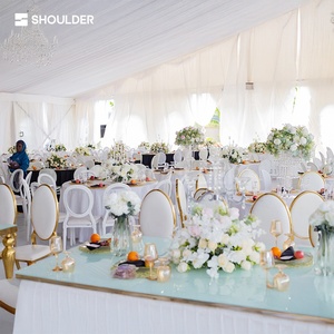 Elegante Tenda Bianca per Matrimoni Impermeabile in PVC con Telaio in Alluminio, Spaziosa Tenda per Feste con Illuminazione, Capacità 200 Ospiti, Montaggio Rapido - Product Image 2