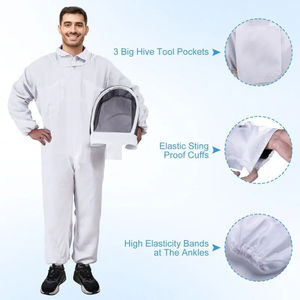 ชุดสูทผึ้งเสื้อแจ็คเก็ตป้องกันผ้าฝ้ายอุปกรณ์การเลี้ยงผึ้ง - Product Image 4