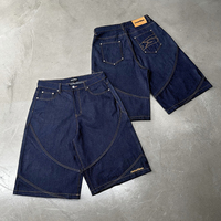 Shorts en jean vintage personnalisés pour hommes, streetwear, denim délavé, shorts en jean pour hommes, design imprimé sur toute la surface