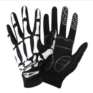Guantes de Ciclismo Qepae con Diseño de Calavera, Negros y Verdes, de Poliéster, Unisex para Adultos - Product Image 1