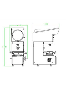 Proyector de Perfil Óptico para Medición Eléctrica Serie HVT12 de 300 mm - Product Image 3
