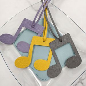 Porte-clés créatif en cuir PU avec breloque musicale, motif note de musique mignon, design léger, accessoire de sac avec sangle de suspension - Product Image 5