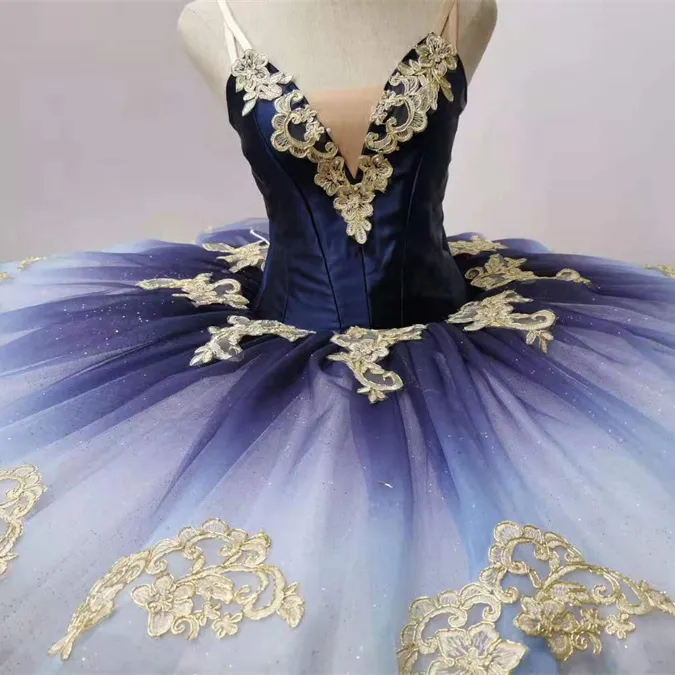 New satin navy professional performance ballet tutu adult ballet and child ballet skirt .New--62