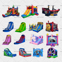 Toboggan gonflable combo aire de jeux gonflable jouets de location de fête commerciale château gonflable avec toboggans