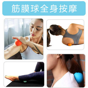 Balle de massage en silicone GQ 46 mm vert fluorescent pour soulager les fascias musculaires, équipement de fitness unisexe - Product Image 3