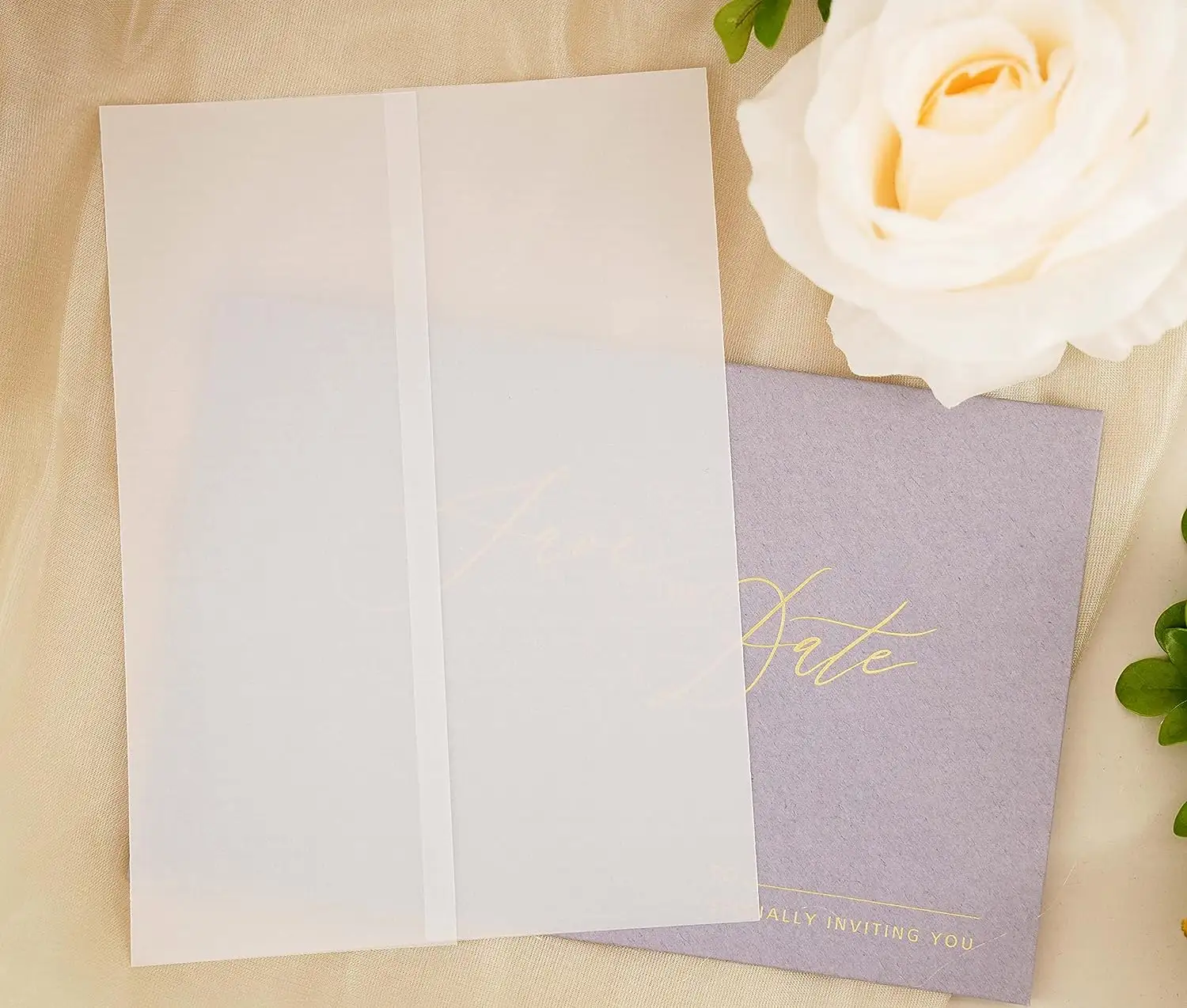 Wholesale 115GSM Vellum Wedding Invitations Wraps Bulk Transparent Paper Envelope Liners for Wedding Cards