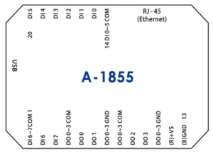 Módulo de E/S Ethernet 4AI 2DI 2AO A-1855 con Red <span class=keywords><strong>Modbus</strong></span> e Interfaz de Entrada Analógica - Product Image 5