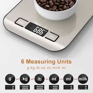 Balance de cuisine numérique compacte en acier inoxydable pour peser les aliments et mesurer les apports nutritionnels, précision 0,1g - Product Image 2