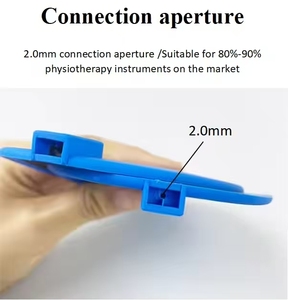 Patchs d'électrodes en silicone adhésifs réutilisables longue durée 95x158mm, gel conducteur, substitut pour masseur EMS TENS - Product Image 4