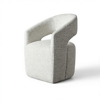 Chaise d'appoint nordique de luxe léger en tissu irrégulier, populaire pour salle à manger, coiffeuse, balcon et loisirs, au design minimaliste
