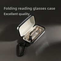 Étui à lunettes rectangulaire en fer blanc de luxe E88 EL5024 - Accessoire de lunettes haut de gamme, robuste et durable