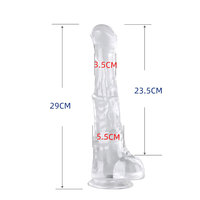 Dildo en forme de cheval de 9,8 pouces en silicone/TPE souple et réaliste avec ventouses puissantes, étanche, jouet sexuel anal pour femmes, hommes et gays