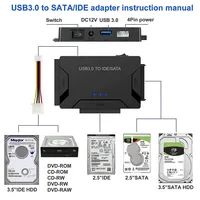 Adaptador USB 3,0 Universal SATA/IDE, nueva condición, compatible con salida de 6TB CC, 2,5/3,5 pulgadas, IDE SATA, HDD externo/SSD, protección OTP