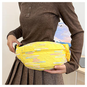 Casual Ladies' Fashion <b>Sports</b> Zip Closure Single Strap Canvas Chest/Crossbody/Waist <b>Bag</b> Z0249 - Product Image 5