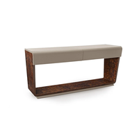 Table console de luxe faite à la main, écologique, avec cadre en bois plaqué, design moderne personnalisé pour entrée, salon d'appartement, meubles