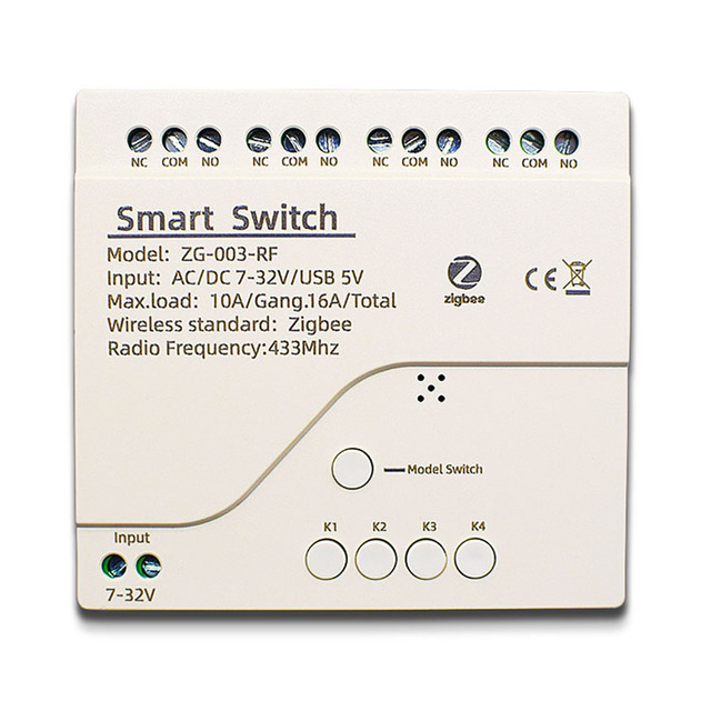 New 4-Way WiFi Smart Switch Module Whole House Timing Switch for Smart Home Modification Zigbee Protocol China