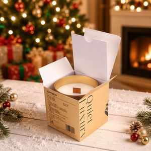 Bougie parfumée d'aromathérapie de luxe en cire de soja avec mèche en bois dans un pot en métal 290g, parfum floral, décoration de Noël pour la maison - Product Image 4