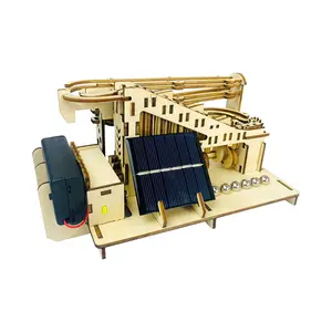 Hot wooden mechanical drive steam train handmade assembled toys creative three-dimensional puzzle home deco