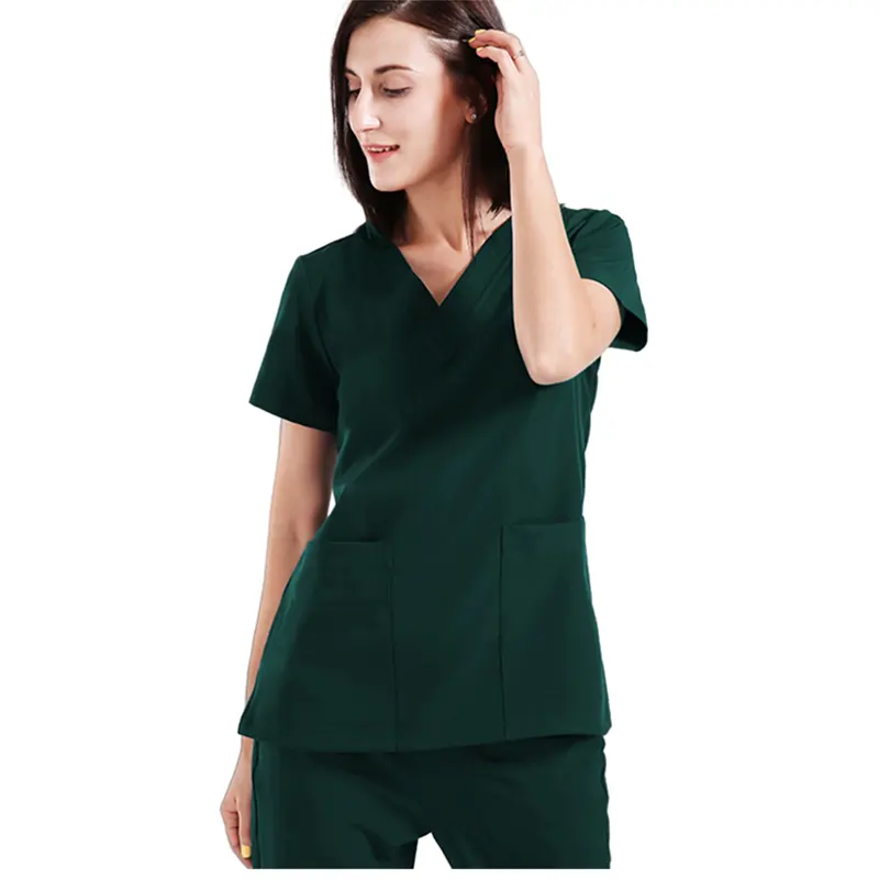 Yeni Model yüksek kaliteli yumuşak kumaş Uniforme hastane üniformaları tıbbi hemşirelik Scrubs tıbbi hemşire üniforması