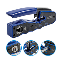 Kit d'outils réseau EXC : Pince à sertir manuelle RJ45, dénudeur de fils, testeur de connecteurs métal et plastique