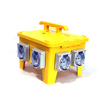 Boîtier de distribution électrique industriel mobile personnalisé, étanche pour extérieur, avec alimentation et prises MCB, 32A