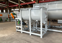 Mélangeur horizontal à vis en acier au carbone, prix usine, 500L 1000L, pour le mélange de revêtements muraux, de poudre, d'additifs ciment et de mastic