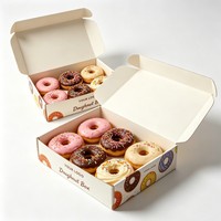 Boîte à pâtisserie personnalisée en papier pour biscuits et beignets, emballage pour pâtisserie en gros