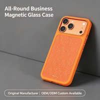 Coque de téléphone en verre TPU avec chargement magnétique sans fil, antichoc, pailletée pour iPhone 16, fabricant OEM ODM Chine