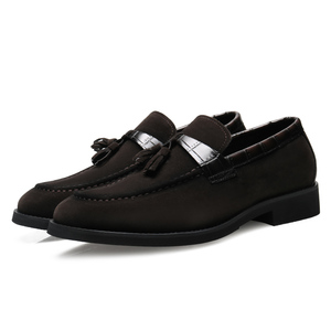 Chaussures en cuir pour hommes 9611 – Nouvelle tendance, style business, bout pointu, version coréenne du Suliu britannique, polyvalentes et décontractées à enfiler - Product Image 5