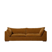 Canapé 3 places rembourré en tissu chenille et lin mélangé, moderne et doux, pour villa, salon, appartement, bureau, couleur kaki Cloud Talon