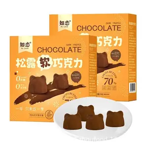Cacaoboter Truffel Donkere Chocolade 0 Sucrose Suiker Gratis Gift Gelukkig Snoep Vrijetijdsbesteding Voedsel
