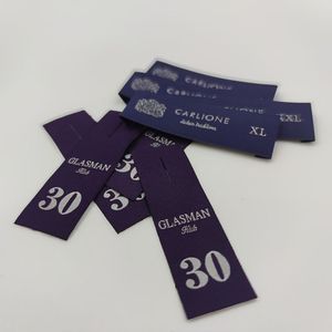 Custom logo <b>Clothes</b> Tagger White Name Size Labels Woven Neck Labels Garment Accessories <b>Tags</b> for Clothing - Product Image 4