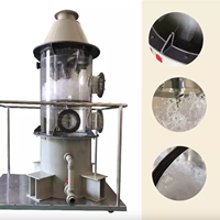 Tour de lavage à jet transparente en PP, petite tour de lavage pour le traitement des gaz résiduels en laboratoire, désodorisation, épurateur humide, pompe