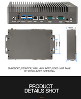 PC Embebido Sin Ventilador Más Vendido, Doble LAN, Amplio Rango de Voltaje 12V, Automatización Industrial, Computación de Borde, Control de Máquinas