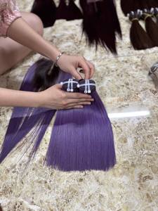 Extensions de cheveux vierges vietnamiens de qualité supérieure, 100% naturelles, Remy, double trame, pour la vente en gros et l'exportation - Product Image 4